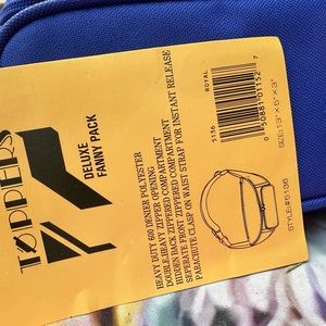 BLUE Vintage 80s Toppers Deluxe Fanny Pack NWT